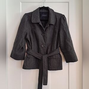 LIKE-NEW Single Breasted Wool Blend Blazer Jacket (Gray) - Banana Republic